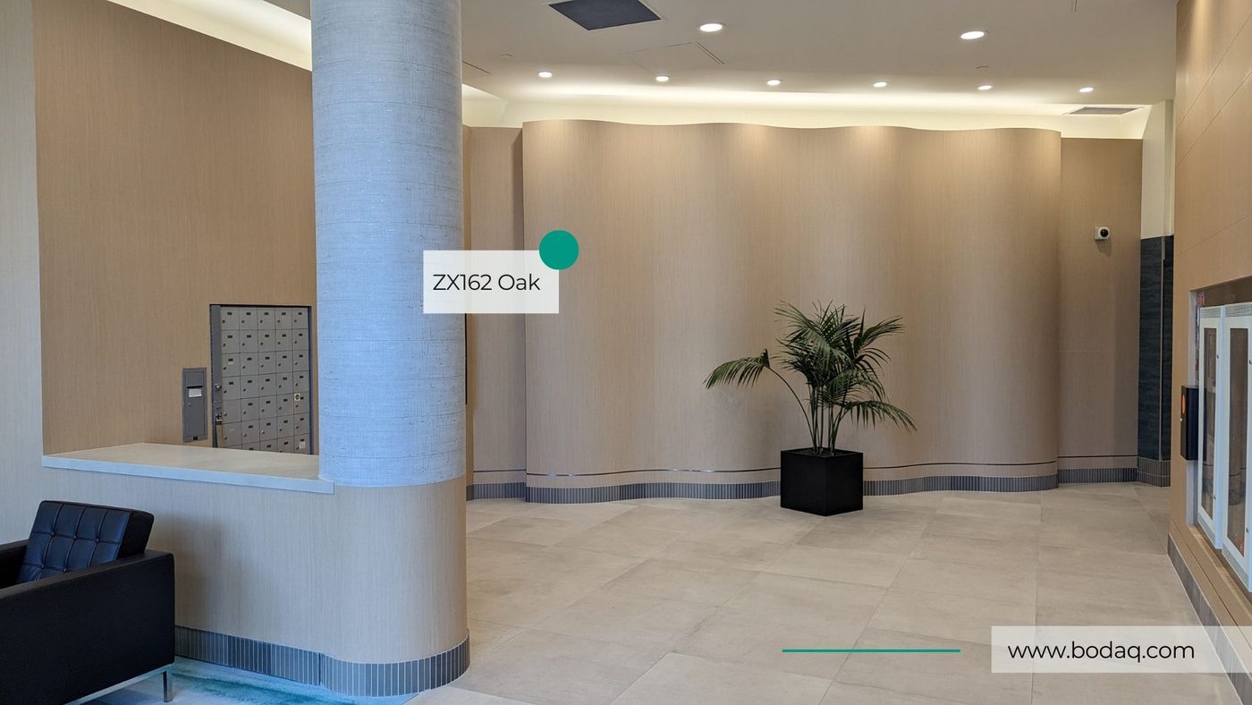 Lobby interior finished with architectural film